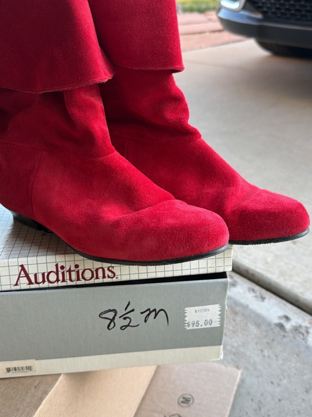 Reef Red Suede Heeled Boots